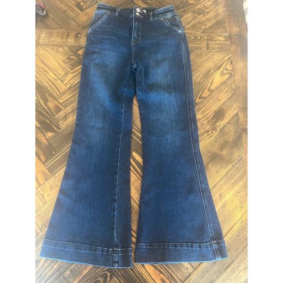 Rock & Roll Cowgirl Denim - Rock & Roll Cowgirl High Rise Trousers Jeans Women 28 Aztec Western Rodeo Fringe